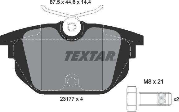 Textar 2317703 - Kit pastiglie freno, Freno a disco autozon.pro