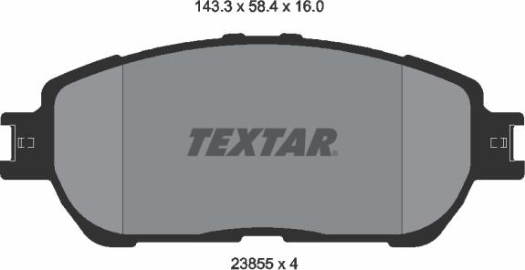 Textar 2385501 - Kit pastiglie freno, Freno a disco autozon.pro