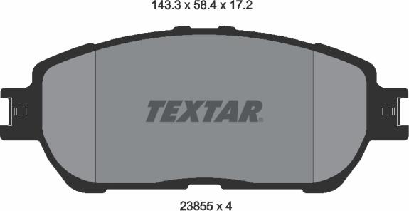 Textar 2385503 - Kit pastiglie freno, Freno a disco autozon.pro