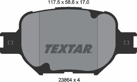 Textar 2386401 - Kit pastiglie freno, Freno a disco autozon.pro