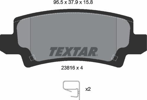 Textar 2381601 - Kit pastiglie freno, Freno a disco autozon.pro