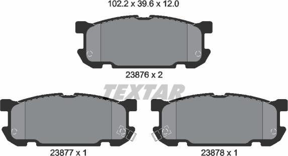 Textar 2387601 - Kit pastiglie freno, Freno a disco autozon.pro