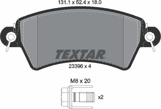 Textar 2339602 - Kit pastiglie freno, Freno a disco autozon.pro