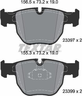 Textar 2339703 - Kit pastiglie freno, Freno a disco autozon.pro