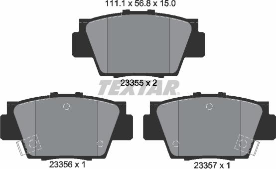 Textar 2335501 - Kit pastiglie freno, Freno a disco autozon.pro