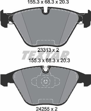 Textar 2331301 - Kit pastiglie freno, Freno a disco autozon.pro