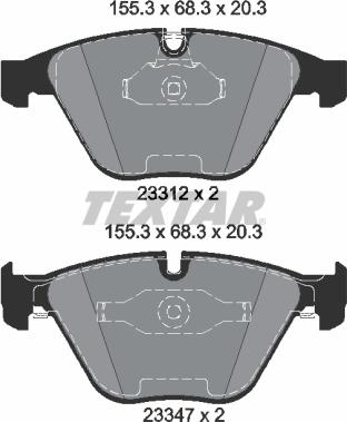 Textar 2331204 - Kit pastiglie freno, Freno a disco autozon.pro