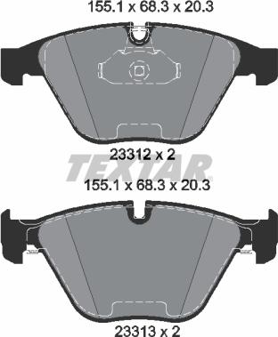 Textar 2331211 - Kit pastiglie freno, Freno a disco autozon.pro