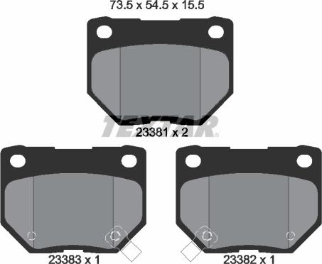 Textar 2338101 - Kit pastiglie freno, Freno a disco autozon.pro