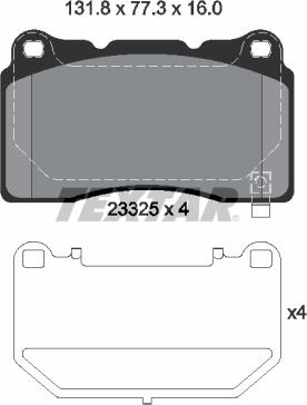 Textar 2332502 - Kit pastiglie freno, Freno a disco autozon.pro