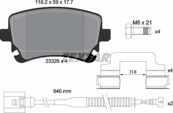 Textar 2332603 - Kit pastiglie freno, Freno a disco autozon.pro