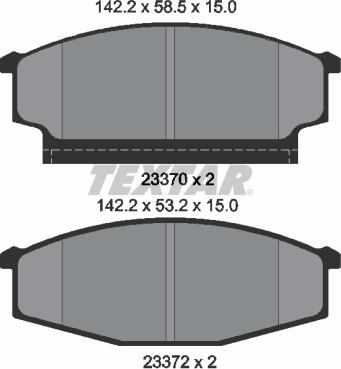 Textar 2337001 - Kit pastiglie freno, Freno a disco autozon.pro