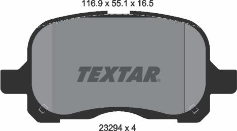 Textar 2329402 - Kit pastiglie freno, Freno a disco autozon.pro