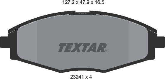 Textar 2324102 - Kit pastiglie freno, Freno a disco autozon.pro