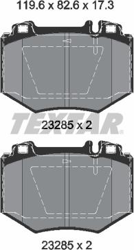 Textar 2328501 - Kit pastiglie freno, Freno a disco autozon.pro