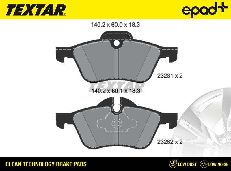 Textar 2328101CP - Kit pastiglie freno, Freno a disco autozon.pro