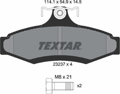 Textar 2323701 - Kit pastiglie freno, Freno a disco autozon.pro