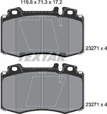 Textar 2327105 - Kit pastiglie freno, Freno a disco autozon.pro