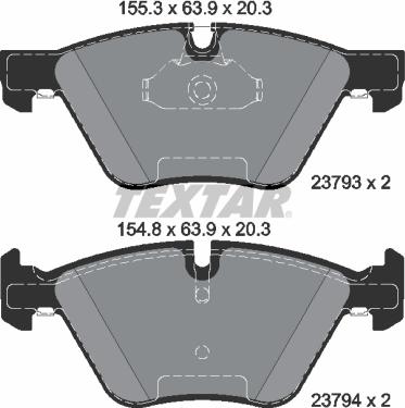 Textar 2379301 - Kit pastiglie freno, Freno a disco autozon.pro