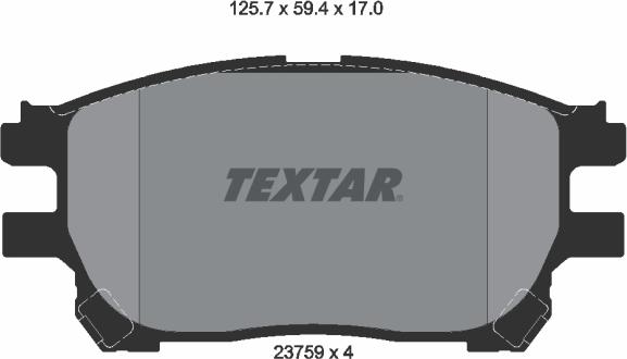 Textar 2375901 - Kit pastiglie freno, Freno a disco autozon.pro