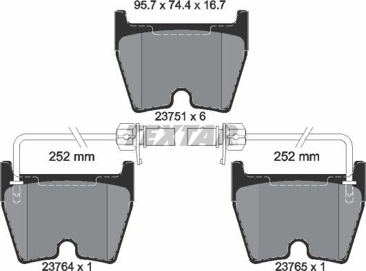 Textar 2375101 - Kit pastiglie freno, Freno a disco autozon.pro