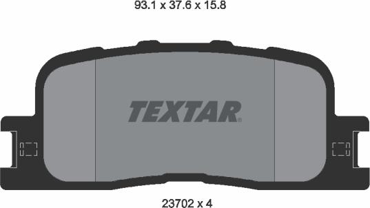 Textar 2370201 - Kit pastiglie freno, Freno a disco autozon.pro