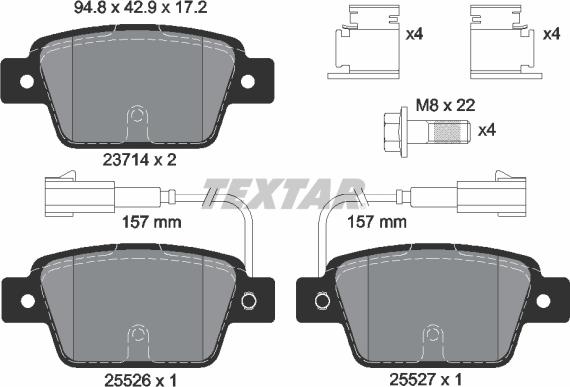 Textar 2371403 - Kit pastiglie freno, Freno a disco autozon.pro