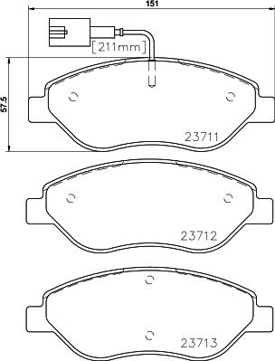 Textar 2371102 - Kit pastiglie freno, Freno a disco autozon.pro