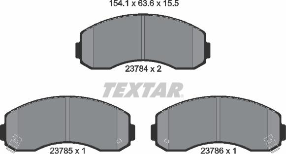 Textar 2378401 - Kit pastiglie freno, Freno a disco autozon.pro