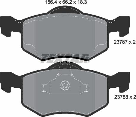 Textar 2378701 - Kit pastiglie freno, Freno a disco autozon.pro