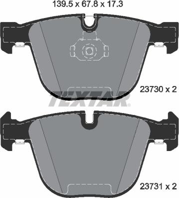 Textar 2373001 - Kit pastiglie freno, Freno a disco autozon.pro