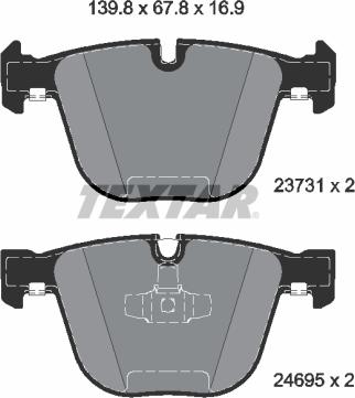 Textar 2373104 - Kit pastiglie freno, Freno a disco autozon.pro