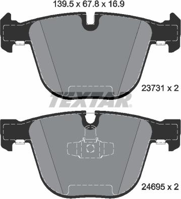 Textar 2373101 - Kit pastiglie freno, Freno a disco autozon.pro