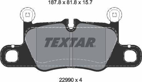 Textar 2299001 - Kit pastiglie freno, Freno a disco autozon.pro