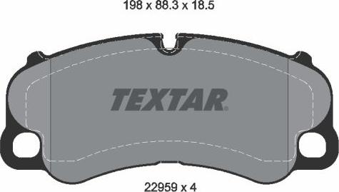 Textar 2295901 - Kit pastiglie freno, Freno a disco autozon.pro