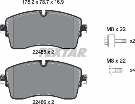 Textar 2248505 - Kit pastiglie freno, Freno a disco autozon.pro