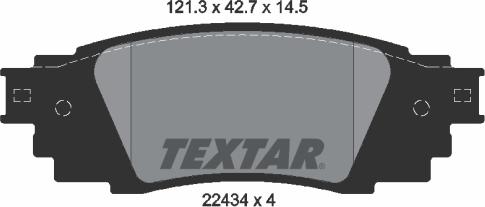 Textar 2243401 - Kit pastiglie freno, Freno a disco autozon.pro