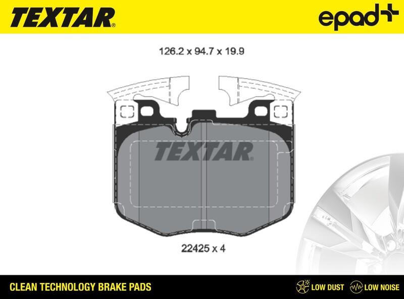 Textar 2242501CP - Kit pastiglie freno, Freno a disco autozon.pro