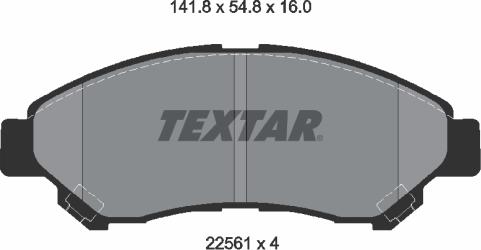 Textar 2256101 - Kit pastiglie freno, Freno a disco autozon.pro