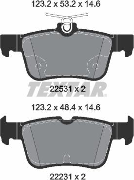 Textar 2253105 - Kit pastiglie freno, Freno a disco autozon.pro