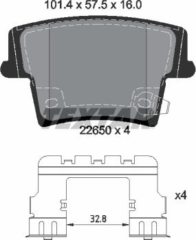 Textar 2265001 - Kit pastiglie freno, Freno a disco autozon.pro