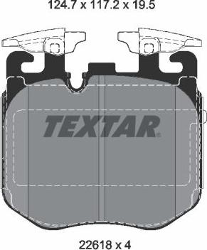 Textar 2261801 - Kit pastiglie freno, Freno a disco autozon.pro