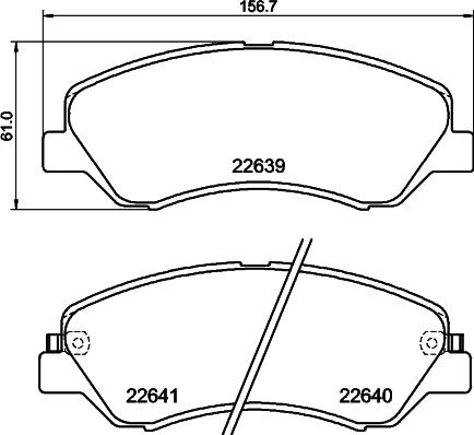 Textar 2263901 - Kit pastiglie freno, Freno a disco autozon.pro