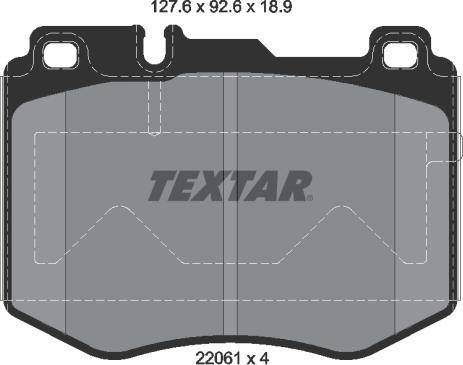 Textar 2206101 - Kit pastiglie freno, Freno a disco autozon.pro