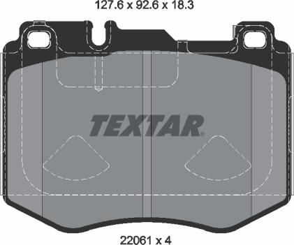 Textar 2206103 - Kit pastiglie freno, Freno a disco autozon.pro