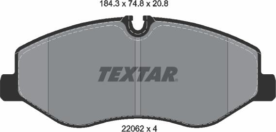 Textar 2206201 - Kit pastiglie freno, Freno a disco autozon.pro