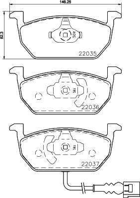 Textar 2203503 - Kit pastiglie freno, Freno a disco autozon.pro