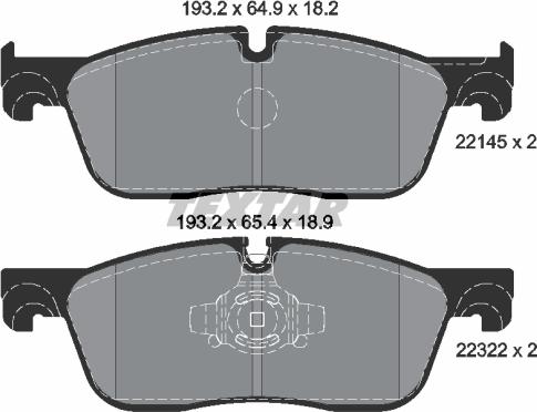 Textar 2214501 - Kit pastiglie freno, Freno a disco autozon.pro