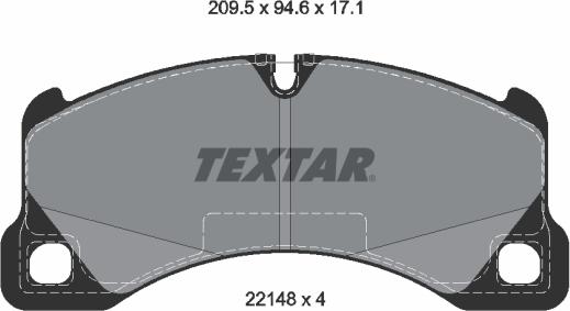 Textar 2214801 - Kit pastiglie freno, Freno a disco autozon.pro