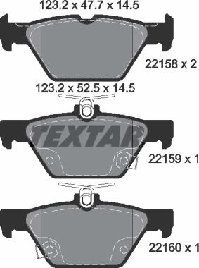 Textar 2215801 - Kit pastiglie freno, Freno a disco autozon.pro